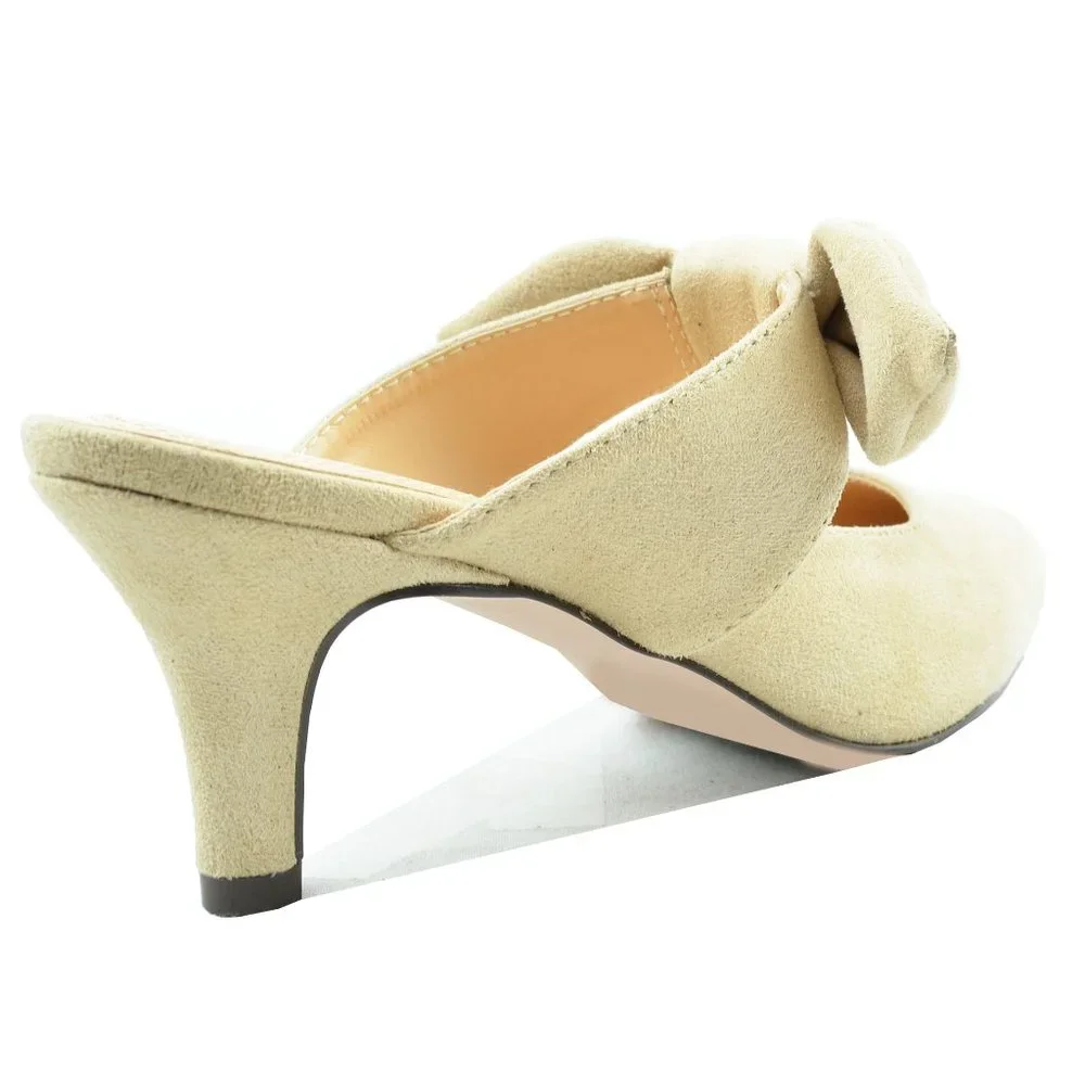MULE HEELS WITH BOW - Picture 3 of 4